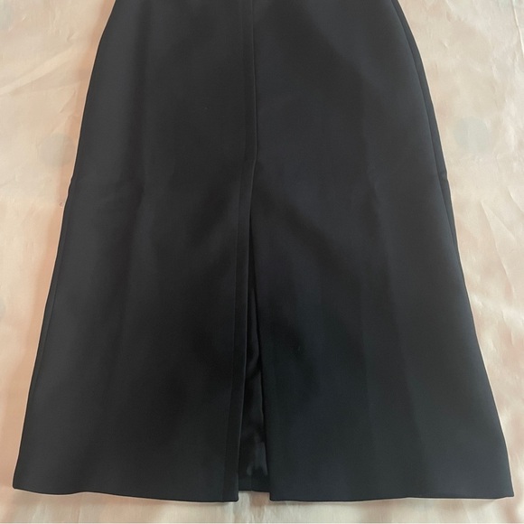 NEW! Sezane- Eloane Black Midi Skirt with Slit Wool Blend Size US L/ UK 40 - Picture 5 of 10